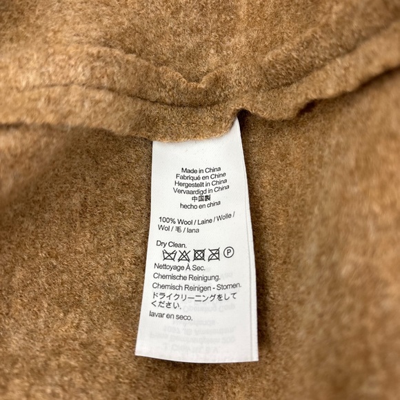 J.Crew Daphne Topcoat Camel Brown Italian Boiled Wool Pea Coat Women Size 4 $228 - Picture 9 of 9